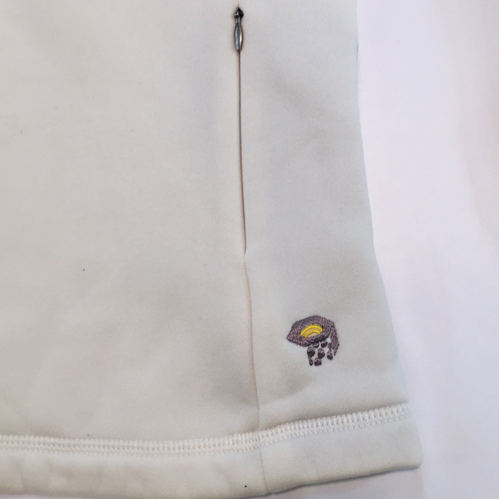Mountain Hardwear fleece hooded in stone pullover - Picture 2 of 7